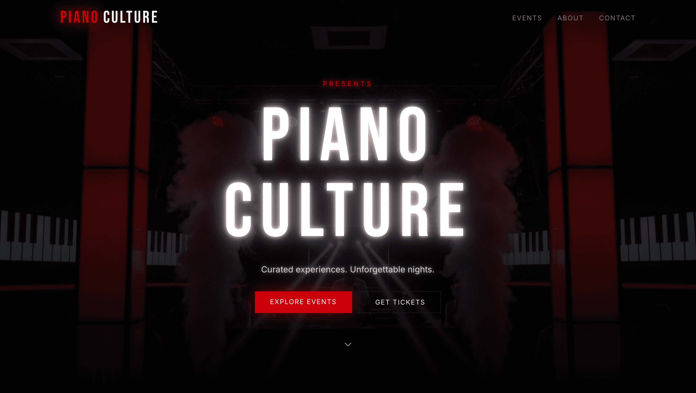 Piano Culture website. Live Events · Entertainment. Built by SolveX Systems.
