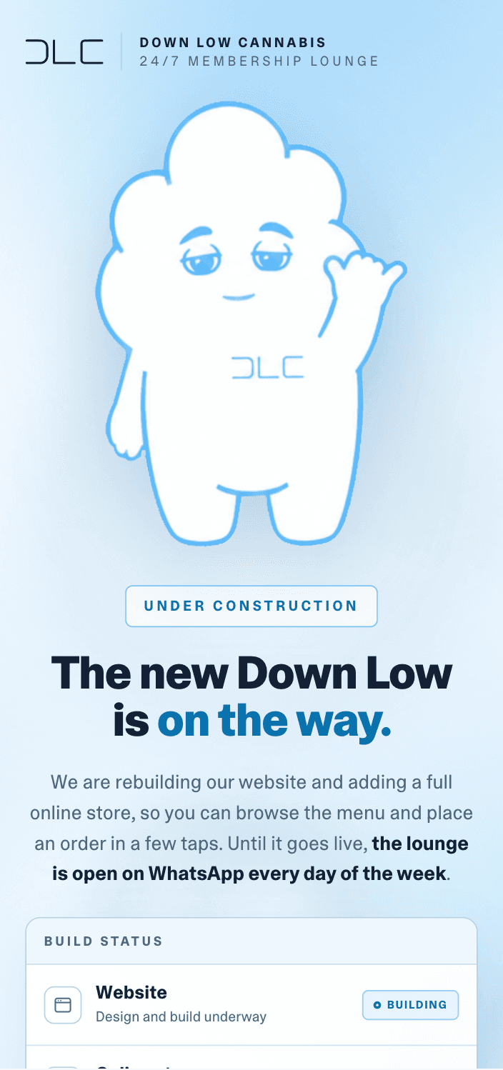 Down Low Cannabis mobile view